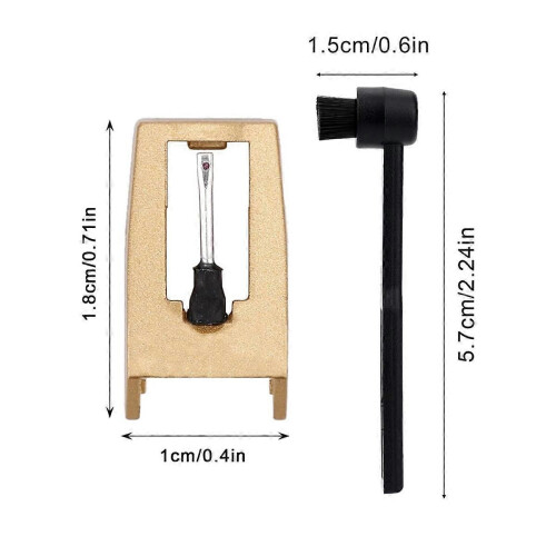 Record Player Needle Kit, 4Pcs Turntable Needles with 1Pcs Brush
