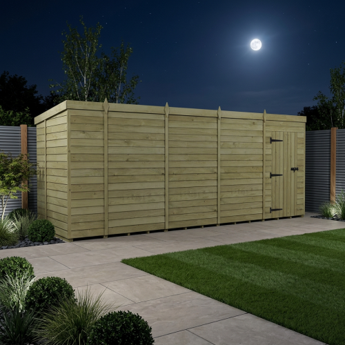 18 x 6 Pent Shed Tanalised (Single Door, No Windows) 2