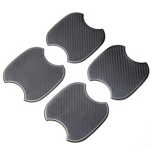 4 Szt. Uniwersalna Tpu 3D Tekstura z WłóKna WęGlowego Klamka Samochodowa Miska Farba Scratch Personalizuj Naklejka Ochronna (M)