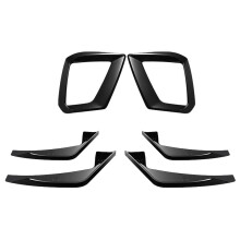 6 Unidades de Luz de Nevoeiro Dianteiro Preto Brilhante Moldura GuarniçãO Lateral Asa Spoiler Adesivo Decorativo para A4 S4 2020+