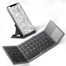 Ultra-Thin Foldable Wireless Keyboard, Honor X30i Compatible, Portable Bluetooth Keyboard with Touchpad Mouse