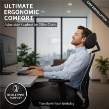 Sponge Headrest for Chair, Adjustable Lumbar Support Pillow, Elastic Sponge Pillow, Desk Chair Neck Support