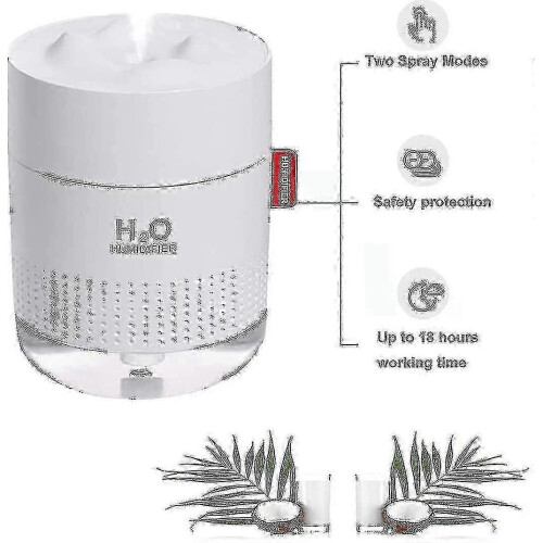 Portable silent humidifier 500ml with adjustable mist modes 1