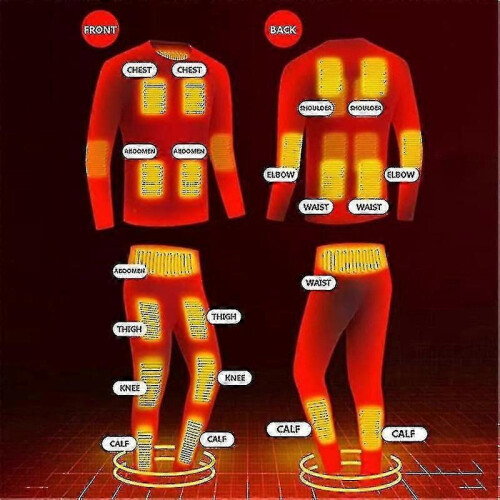 (L, Pant) usb heated winter underwear for men ski suit 1