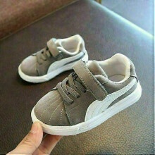 (EUR24, Grey) Boys Girls Kids Trainers Shoes Infant Toddler Casual Shoes size