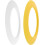 2Pcs Golf Putting Cup Rings for Practice, White and Yellow Moveable Golf Hole Target Bands 1