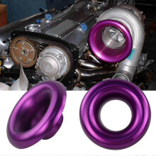 (4inch Purple) 4 Car Air Intake inch Inlet Short Bellmouth Velocity Stack Adapter Turbo Horn Cover Universal Fit Most Cars Trucks