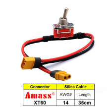 (xT60 Plug) Large Current High Load Switch XT60 XT90 T-Plug Power ON-OFF Toggle 12/14AWG for eBike RC Airplane ESC Motor Connecting Adapter