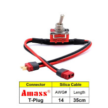 (T- Plug) Large Current High Load Switch XT60 XT90 T-Plug Power ON-OFF Toggle 12/14AWG for eBike RC Airplane ESC Motor Connecting Adapter