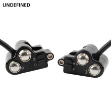 (Black) 1'' 25mm Handlebar Switch Push Button Turn Signal Horn Start Kill Aluminum Switch Housing Metal Button Motorcycle Modified