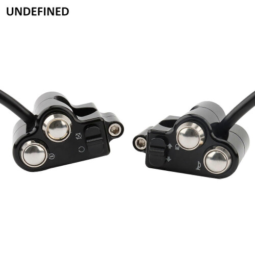 (Black) 1'' 25mm Handlebar Switch Push Button Turn Signal Horn Start Kill Aluminum Switch Housing Metal Button Motorcycle Modified