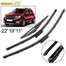 3Pcs Windshield Windscreen Wiper Blades for Dacia Renault Sandero 2015 2016 2017 2018 2019 Front Rear Window Wiper