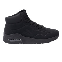 (4 UK, Black) Kappa Childrens/Kids Bolla Synthetic Leather High Top Trainers