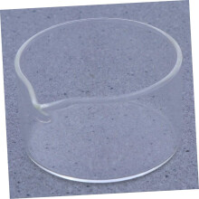 80mm Glass Crystallizing Dish with Spout Heat Resistant Flat Bottom Container for Educational and Home Use