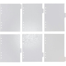 6 Holes Transparent Pvc Binder Divider Pages with Tabs Clear Paper Sheet Index Dividers A5 Index Dividers Compatible with Notebook Journal Dia