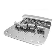 T Shape 4 String Bass Bridge 98x95MM 4 String Bass Guitar Bridge Musical for Precise Intonation and Enhanced Durability