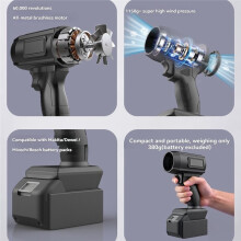 Ventilatore Portatile A Getto Ad Alta Velocità da 60000 Giri/Min con Motore Brushless e Controllo Continuo Della Velocità, Compatibile con Batterie