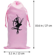 2pcs Satin Ballet Shoe Storage Bags Drawstring Dance Shoe Carrier Pouches Lightweight and Easy to Clean
