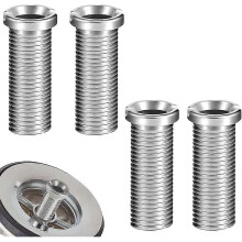 4Pcs Sink Basket Screws 35mm Stainless Steel Hollow Screw Drain Screw for Sink Basket Screw Fixing Accessories for Kitchen Washbasin (Silver)