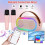 Karaoke Machine, Portable  Speaker Set with 2 Wireless Microphone with LED Lights () 5