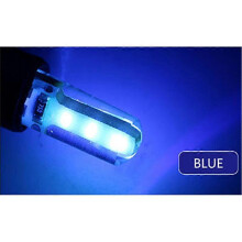 (Blue, 10pcs bulbs) 10x T10 W5W LED Car Light COBSMD Canbus For Car Accessories  Interior Parts Side Lamp Door License Plate Bulb Assembly 12V White