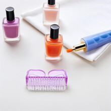 20pcs Plastic Nail Cleaning Brushes for Fingernail Scrubbing Manicure Dust Remover Travel-friendly Nail Accessories