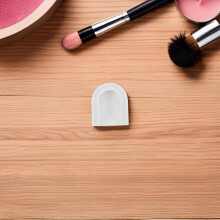 6pcs Cat Eye Gel Polish Nail Tool Set with Non-slip Finger Stand, White U-shaped Nail Art Accessory