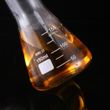 Glass Flask 150Ml Sturdy Conical Shape with Stopper for Science Lab Work and Student Use