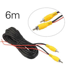 (6M) 6/10/15/20M Video Cable For Car Rear View Camera Universal RCA For Connecting Reverse Camera With Car Multimedia Monitor