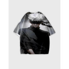 (M) T-shirt short sleeve round neck summer casual loose P181