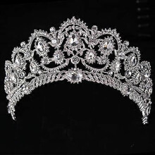 Gold Crystal Bridal Tiara Crown for Women with Austrian Inlay Royal Vintage Design for Wedding