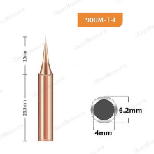 (1pc 900M-I) 1/5pcs 900M-T Pure Copper Soldering Iron Tip Lead-free Solder Tips Welding Head BGA Soldering Tools Branding Iron