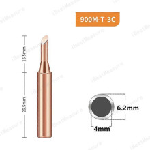 (1pc 900M-3C) 1/5pcs 900M-T Pure Copper Soldering Iron Tip Lead-free Solder Tips Welding Head BGA Soldering Tools Branding Iron