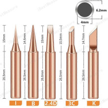 (Set B -5PCS) 1/5pcs 900M-T Pure Copper Soldering Iron Tip Lead-free Solder Tips Welding Head BGA Soldering Tools Branding Iron