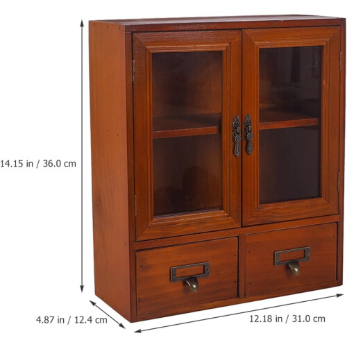 Vintage Multi-Layer Drawer Storage Cabinet with Antique Finish Easy Access and Ample Storage Space 2