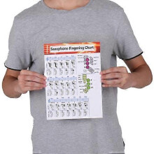 (Small) Coated Paper Saxophone Fingering Chord Diagrams Saxophone Practice Figure
