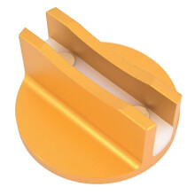 Universal Magnetic Jack Pad 0.37" Slotted Aluminum Grooved Jack Pinch Weld Frame Rail Adapter with Large Slotted Yellow