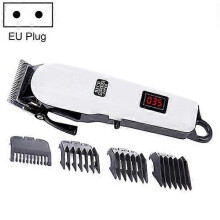 (EU Plug) Precise Steel Cutting Head Liquid Crystal Charging Wireless Electric Hair Clipper