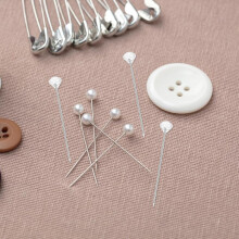 Sewing Positioning Needles Straight Pins for Crafts Quilting Sewing Easy Insert Remove and High Visibility Pearlescent Silver Stainless Steel 200Pcs