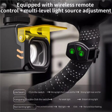 TOSUOD C1700 Bicycle Light with Q3 Taillight Round Handlebar Bracket Wireless Remote Control MTB Bike Front Lamp for Road
