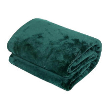 Warm Flannel Throw Blanket for Office in Dark Green Perfect for Sofa Bed or Watching TV 50x60 inches