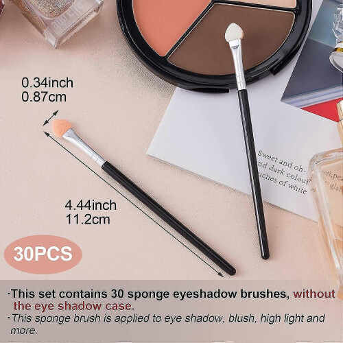 30pcs Eyeshadow Applicators, Sponge Eyeshadow Brushes, Eye Shadow Brush 1