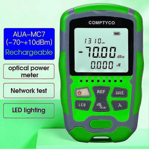 Comptyco 3 In 1 Ftth Fiber Optic Power Meter Aua-mc7 Led Light 1