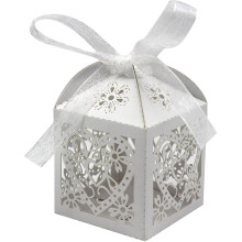 100 Pack Love Heart Laser Cut Wedding Party Favor Box Candy Bag Chocolate G