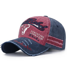 (Red) Retro Baseball Caps Women's Hip Hop Caps Hole Letters Cap For Men Outd