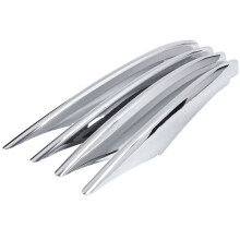 Car Front Fog Lamp Strips Trim Cover Sticker Air Intake Grille Slats Trim Decoration for a Class W177 A180 A200 Silver