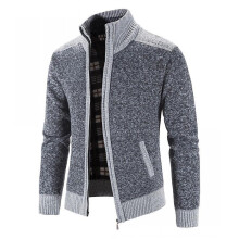 (XL, Black) New Men's Sweater Coat Fashion Patchwork Cardigan Men Knitted Sweater