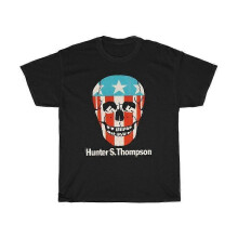 (3XL) Hunter S. Thompson Dr Gonzo Journey Movie Icon Navy Black T-Shirt-Aqp95
