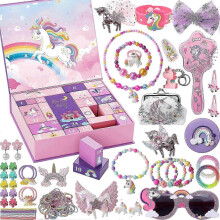 Advent calendar 2024, 24 day Christmas advent calendar with unicorn gifts, Christmas countdown calendar unicorn gifts for kids