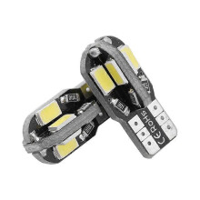 (Amber, 50pcs lights) 50-Pack T10 W5W Car LED Bulbs Canbus 5630 57830 8SMD 194 168 For Car Interior Map Dome Lights Parking Light Auto Signal Lamp 12V